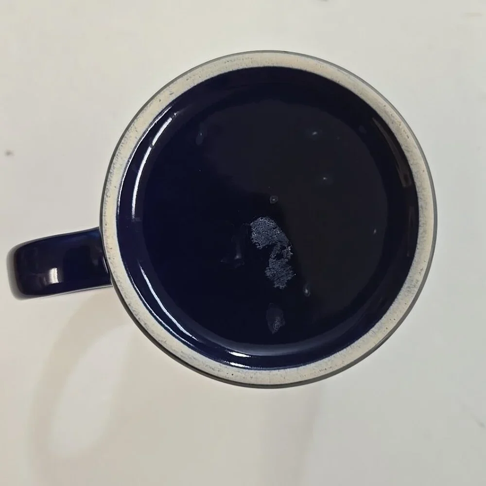 Vintage Boy Scout Mug Tomahawk Scout Master 1992 '92 Camp Navy Blue BSA